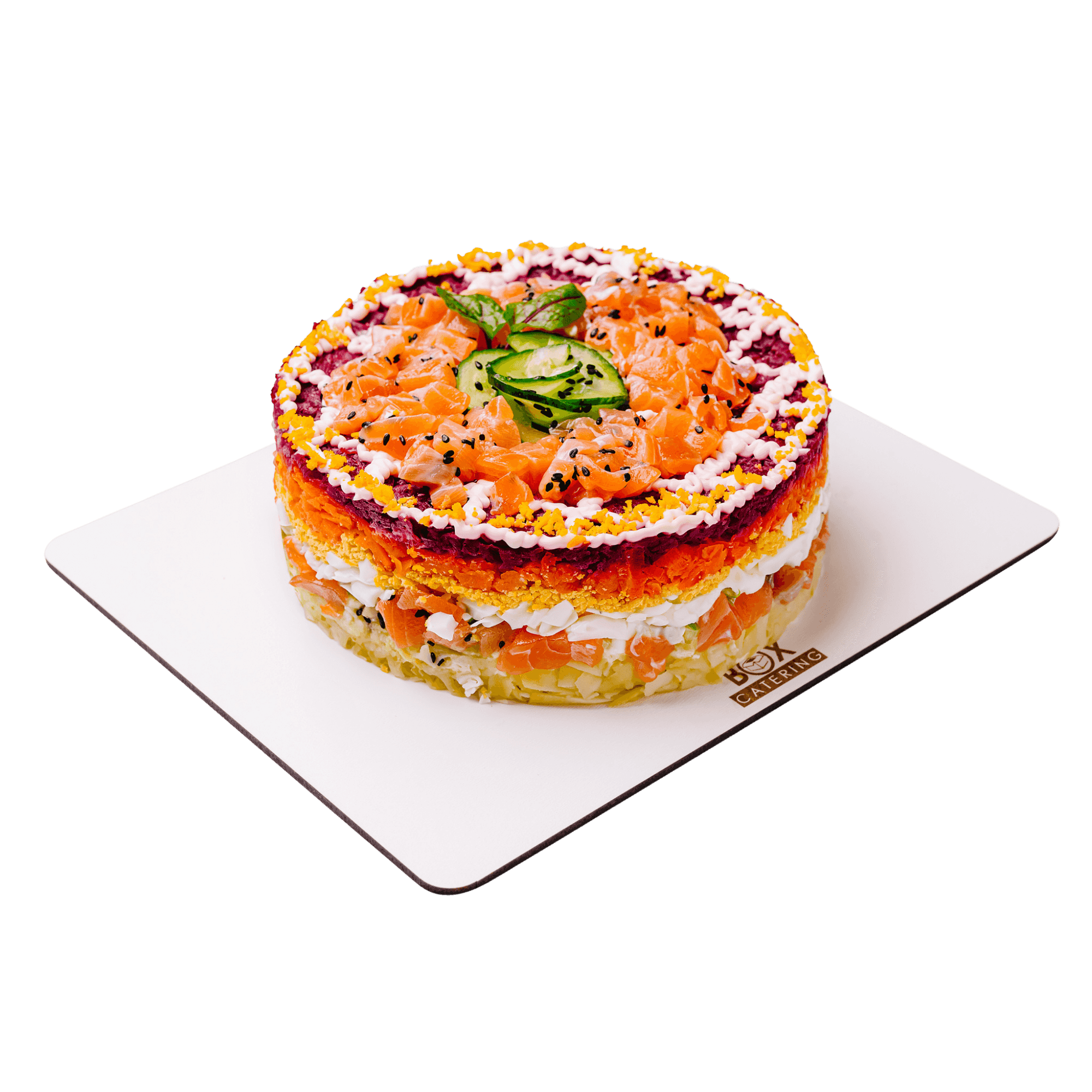 Shuba salad with salmon