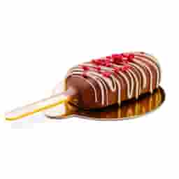 Мусс с малиной и брауни